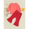 thumbnail image 4 of FAROOT Baby Girl Outfits Sweatshirt + Checkerboard/Solid Color Pants Set Toddler Clothes, 4 of 9
