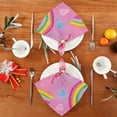 thumbnail image 4 of 1 Pack 20'' x20" Satin Table Napkins Dinner Napkins for wedding Party Decoration events Watermelon Hue Flamingos, 4 of 6