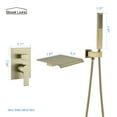 thumbnail image 2 of Boyel Living Bathroom Bathtub Faucet Single-Handle Handheld Shower,2-function Waterfall Bath Tub Filler Wall Mount Roman Tub Faucet with Hand Shower in Brushed Gold, 2 of 8