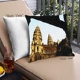 thumbnail image 1 of Ahgly Company Sites Angkor Wat Coussin d'Extérieur, 18 Pouces par 18 Pouces, 1 of 6