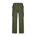 thumbnail image 4 of Miluxas Womens Pants Plus Size Women's Cargo Pants Trousers Work Wear Solid Combat with 6 Pocket Full Pants Army Green 8(L), 4 of 6