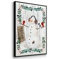 thumbnail image 3 of Folk Snowman Forest II - Framed Gallery Wrapped Holiday Canvas - 27 x 41 - Black Frame, 3 of 8