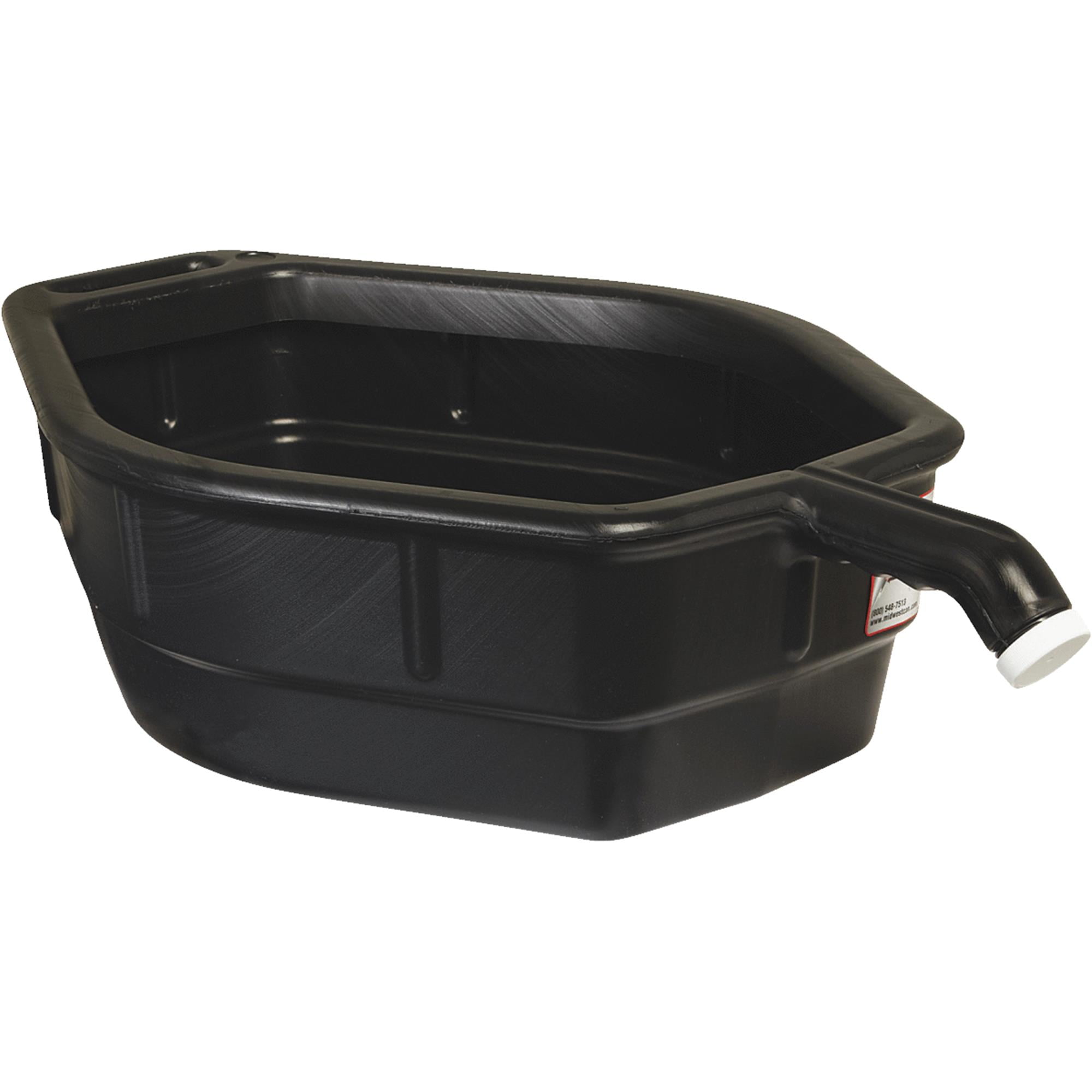 Midwest Can 6395 5 gal Open Top Oil Drain Pan, Blue 19 x 16 x 6.75 in