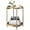 Gold, variant on 2-Tier End Table, Outdoor Side Table Metal Round Side Table with Removable Tray, Small Folding Accent Table, Anti-Rust Nightstand for Bedroom Balcony Patio Living Room (Gold)