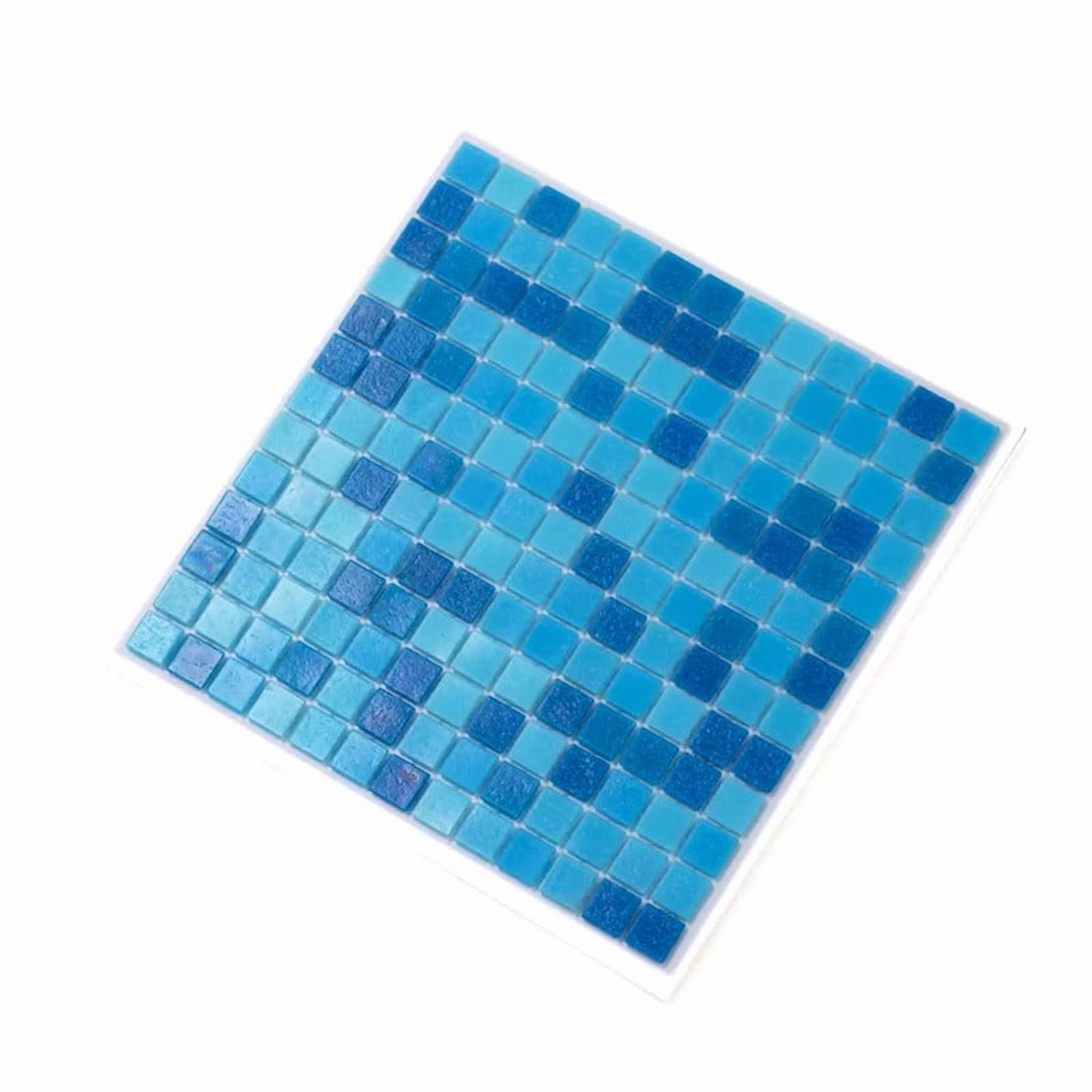Mingles 12 in. x 12 in. Glossy Pacific Blue Glass Mosaic Wall and Floor Tile (20 sq. ft./case) (20-pack)