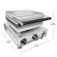 thumbnail image 2 of ALDKitchen Waffle Stick Maker | 5 Flat Waffles | Checkered Pattern | Nonstick | Stainless Steel | 110V, 2 of 11
