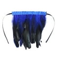 thumbnail image 6 of Doomiva Gothic Feather Wrist Cuffs Ankle Cuffs Bracelet Armlet Armband Halloween Raven-Witch Priestess Costume Accessory Blue B One Size, 6 of 7