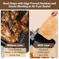 thumbnail image 4 of UBeesize Air Fryer Paper Liners Disposable For Ninja, 200 PCS Non Stick Parchment Paper For Ninja DZ201/DZ401 Dual, Oil Proof, Water Proof Food Grade Air Fryer Accessoriess(Rectangle - 8.5"X5.5"), 4 of 7