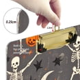 thumbnail image 6 of FORMRS Acrylic Clipboard with Low Profile Clip Standard A4 Letter Size, 12.5" x 9", Gray Halloween Skeleton, 6 of 8