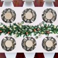 thumbnail image 7 of Ryvnso Skull Skeleton Hands Round Plate Mats Dining Table Placemat Set of 4 for Holiday Decoration, 7 of 7