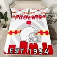 thumbnail image 2 of Manfei Rugby Ball Sport Silhouette Bed Sheets Twin,Phoenix Bedding Twin Size,White Rugby Helmet Sheet Set Twin For Boys,Lightweight Room Decoration,3pcs, 2 of 7