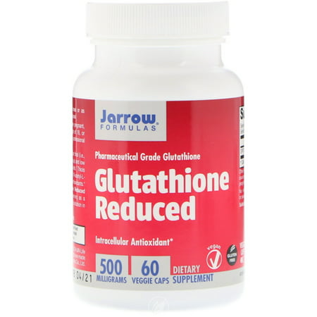 JARROW Reduced Glutathione 500 MG 60 VCAPS, Pack of