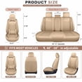 thumbnail image 4 of Car Seat Cover for Nissan Frontier 2009-2024: Car Seat Covers Full Set Waterproof Faux Leather Seat Cover Cushion Protector (Beige), 4 of 7