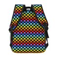 thumbnail image 4 of Balery Rainbow Chequerboard Mochila Escolar Impresa, Mochila Ligera para Viajes Casual, Mochila Duradera y Cómoda Multifuncional, Mochila para Laptop-One Size, 4 of 5