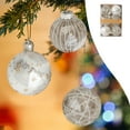 thumbnail image 4 of Christmas Ornaments, Black White Christmas Tree Decorations, 6ct 80mm Shatterproof Hanging Boho Theme Christmas Ball Ornaments for Tree, Home Indoor Party Decor, 4 of 7