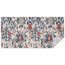 Pioneer Flower Floral Print Pattern Rectangle Tablecloth 60"x120",Waterproof Polyester Rectangle Table Cloth, Wipeable Spillproof Polyester Tablecloth for Dining, Camping, Indoor and Outdoor