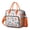 Orange-3, variant on Anchor and Ocean Tide Lunch Tote, Large Leakproof Cooler Bag with Beacon, Coastal Waves, and Nautical Map Print