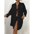 thumbnail image 7 of Bsubseach Fashion Swim Cover Ups for Women Button Down Long Sleeve Shirt Beach Outfits, 7 of 7