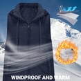 thumbnail image 4 of Womens Long Hooded Puffer Vest Solid Color Sleeveless Zipper Lightweight Jackets Winter Casual Warm Outerwear with Pockets Navy XXL, 4 of 7