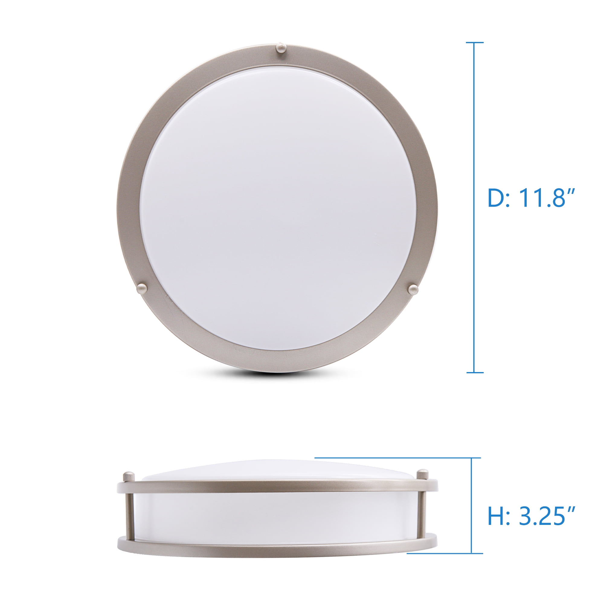 MingBright Modern LED Flush Mount Ceiling Light Fixture with Remote 12-Inch Round Close to Ceiling Light, Dimmable Ceiling Light for Kitchen, Living Room, Bedroom, Garage Hallway 4000K White