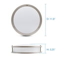 thumbnail image 2 of MingBright Modern LED Flush Mount Ceiling Light Fixture with Remote 12-Inch Round Close to Ceiling Light, Dimmable Ceiling Light for Kitchen, Living Room, Bedroom, Garage Hallway 4000K White, 2 of 11