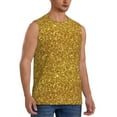 thumbnail image 2 of Balery Gold Glitter Men's Sleeveless Muscle Shirts Workout Tank Top, Moisture Wicking, Odor Protection-Medium, 2 of 8