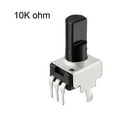 thumbnail image 2 of Uxcell 10k ohm Single Turn Rotary Film Potentiometer Variable Resistors Carbon Black  5pcs, 2 of 5