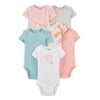 Child of Mine by Carter's Baby Girl Short Sleeve Bodysuits, 6-Pack Preemie-24 Months