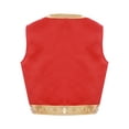 thumbnail image 4 of renvena Kids Arabian Prince Street Rats Costume For Boys Gold Trim Waistcoat With Harem Dance Pants Red 16, 4 of 7