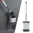 thumbnail image 3 of Cepillo de baño con soporte de plástico de secado rápido hueco interno fácil de limpiar piezas de baño duraderas suministros para el hogar - Base cuadrada Macarena cepillo de baño, 3 of 7