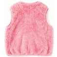 thumbnail image 6 of Faraee Baby Boys Girls Fleece Vest Zip Up Cute Bear Jackets 3 6 12 18 24 Months Fuzzy Fall Winter Warm Clothes Newborn Outwear for 2T 3T 4T Toddler Infant,Pink, 6 of 9