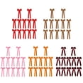 thumbnail image 3 of Billuyoard Juego de 12 adornos navideños de terciopelo con 12 lazos para decoración navideña de interiores. Lazos de terciopelo para el árbol Kits de decoración para fiestas rojo, 3 of 6