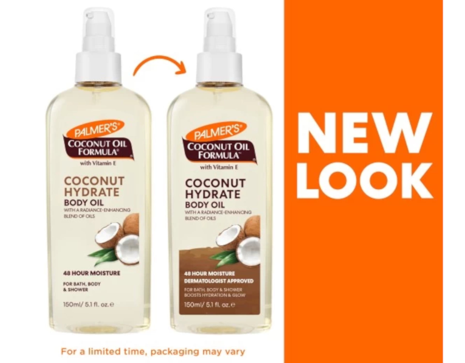4 Pack Palmer's Coconut Oil Formula with Vitamin E Coconut Body Oil 5.1 Oz Each