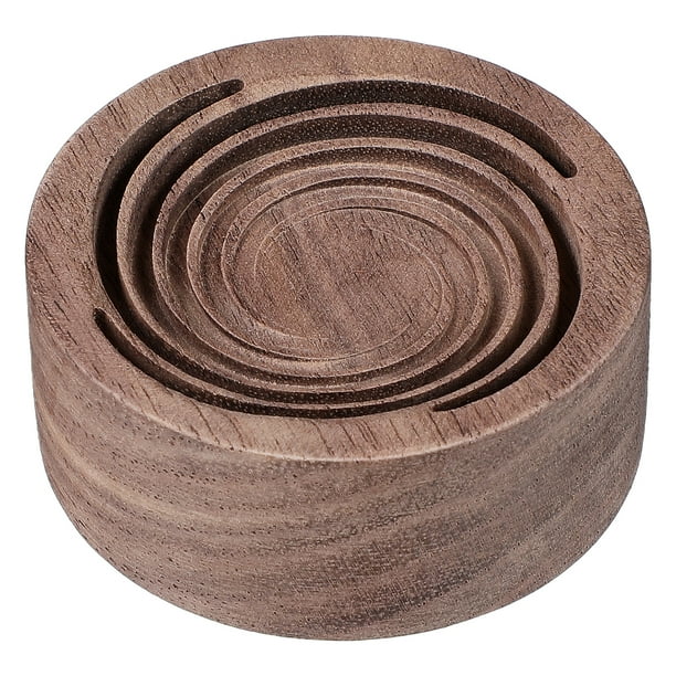 Difusor de aceites esenciales para coche, difusor de aromaterapia decorativo de madera, difusor redondo de aceites esenciales