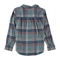 thumbnail image 2 of American Eagle Womens Distressed Plaid Button Up Shirt, Blue, X-Small, 2 of 2
