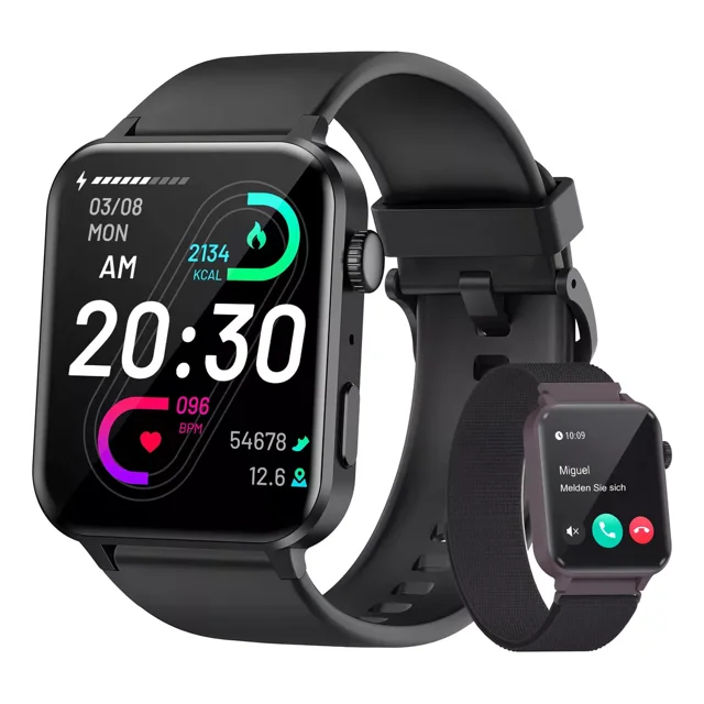 Reloj Inteligente Hombre Smart Watch Bluetooth Llamada ,smartwatch R30 Pro Baolubao 1,85 Lcd Llamadas Color De La Caja Negro