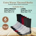 thumbnail image 2 of Thermal Socks Merino Wool Socks For Women and Men - 6 Pairs of Extra-Mens Warm Socks, Winter Socks, Hiking Socks, Boot Socks by Debra Weitzner Red 9-11, 2 of 7