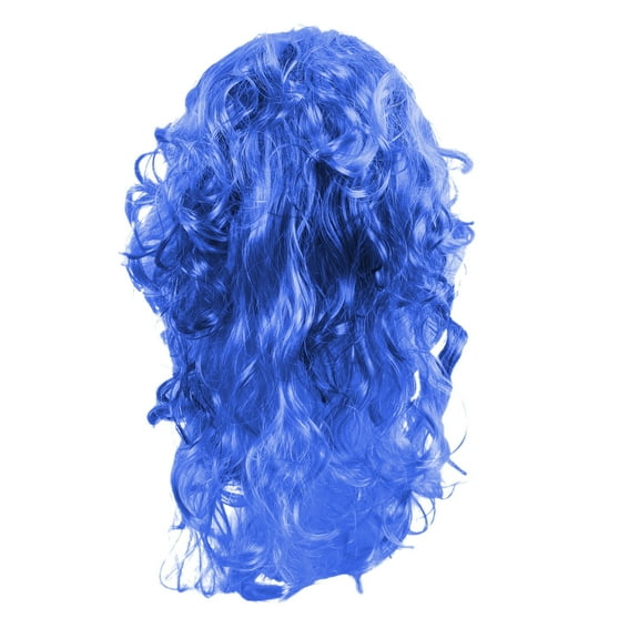 QUYUON Hair Wigs for Women Black Wig Clearance Hair Replacement Wigs Cosplay Wigs for Women Curly Hair Type Q362 Natural Curly Wigs for Black Women Long Hair Wigs Woman Wavy Wigs Black Women Blue Wigs