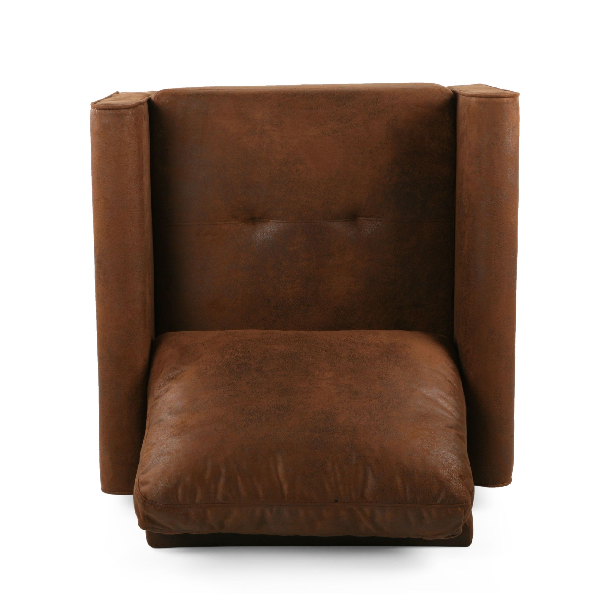 Noble House Cacey Contemporary Solid Club Chair, Brown and Black