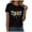 Black, variant on Women's Dragonfly Watercolor Graphic T-Shirt, Short Sleeve Crewneck Summer Casual Top (Pink, XL)