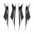 thumbnail image 1 of DYNWAVECA 4 Pcs Housse de Poignée de Tirage de Porte Intérieure de Voiture, Enveloppe de Protection de Rechange Assemblage Automobile, Housse de Remplacement de Véhicule pour G38 G30 Noir avec Bandes, 1 of 10
