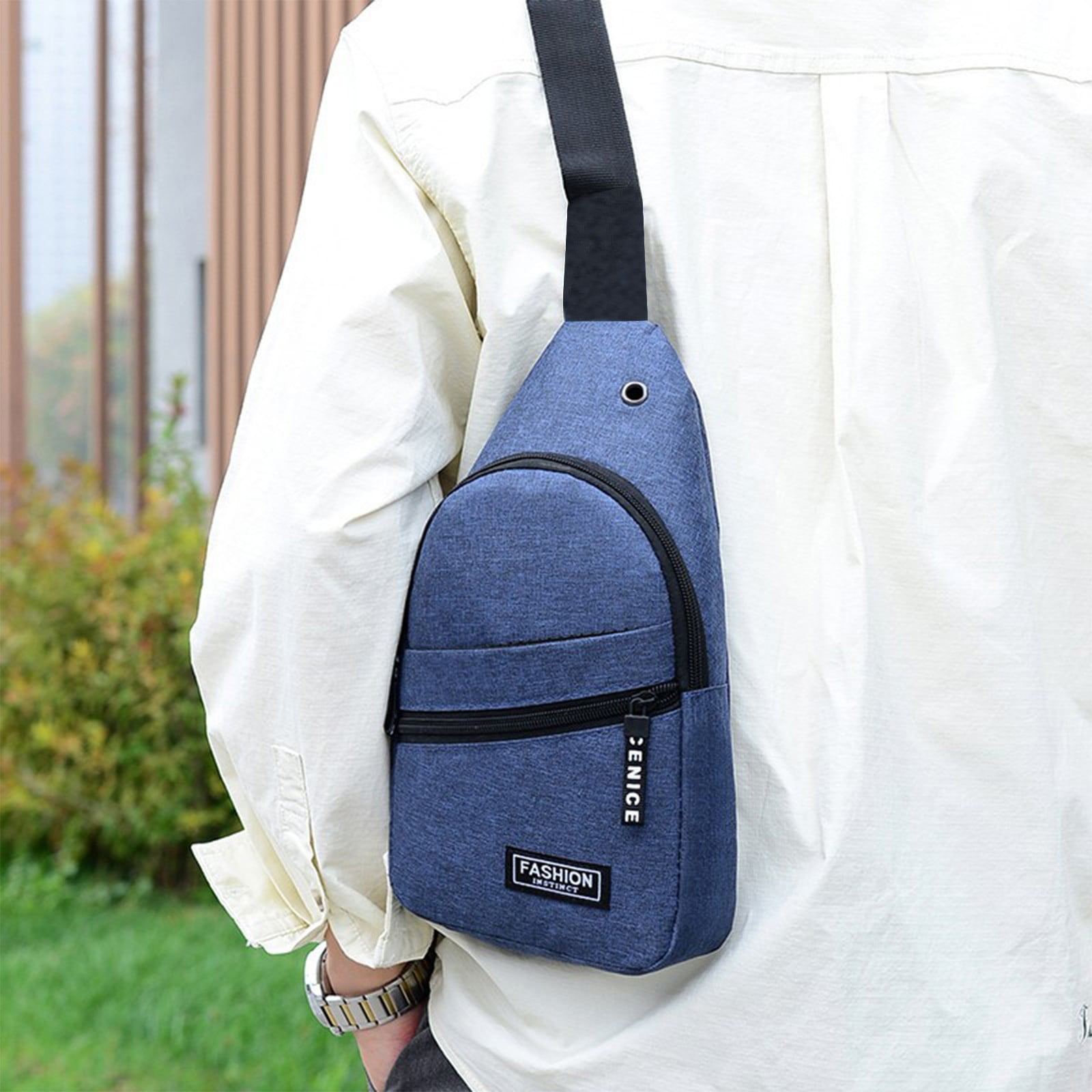 LONKITO Crossbody Bags for Men Trendy Sling Bag Backpack Casual Chest Bag with Convertible Shoulder Strap