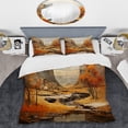 thumbnail image 2 of Designart "Bold horizon Canyon Desert IV" Landscapes Bedding Covert Set - Canyon Orange Traditional Bed Set With 2 Shams, 2 of 6