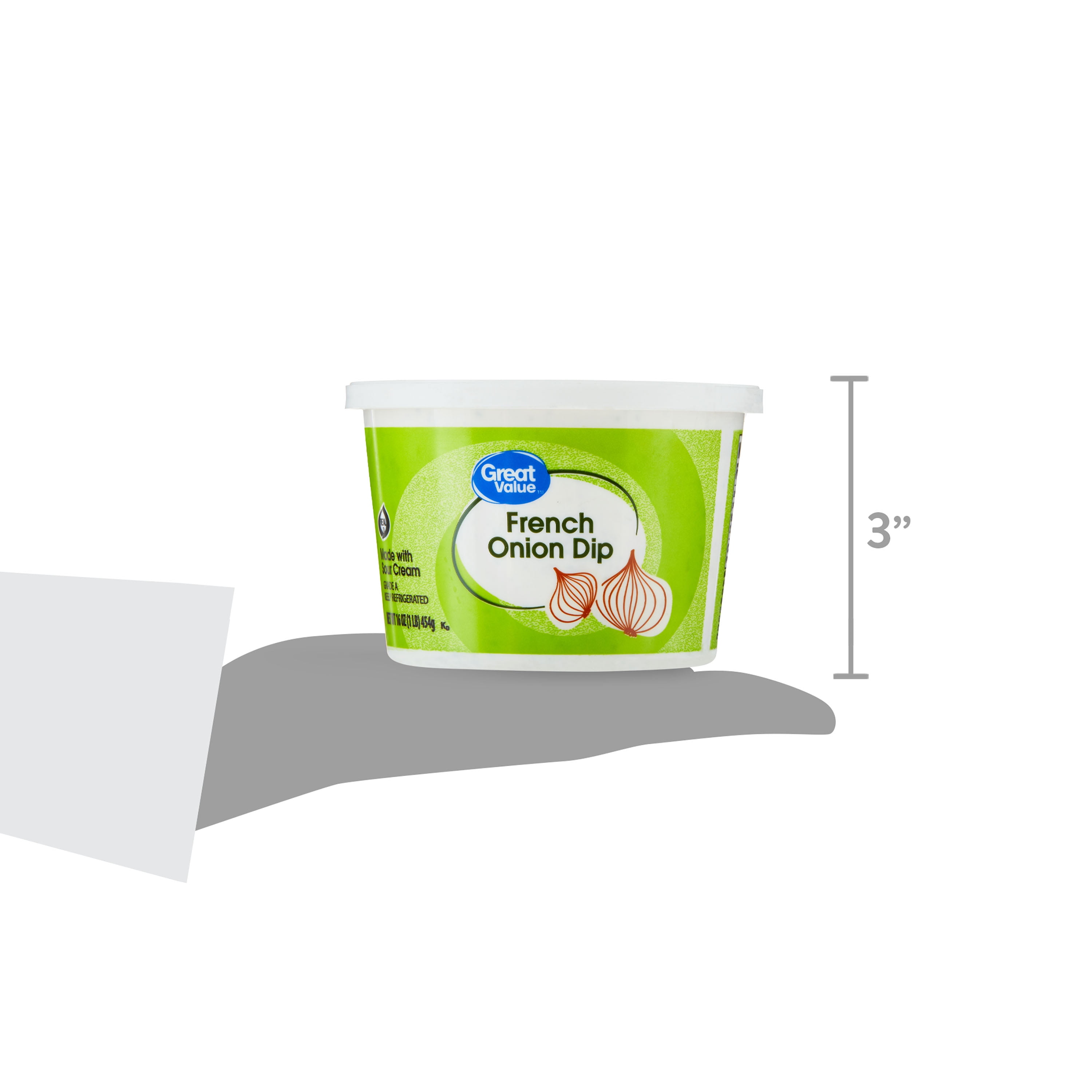 Great Value Gluten-Free French Onion Dip, 16 oz Tub, Refrigerated