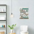 thumbnail image 6 of Teal Farmhouse Bathroom Decor Wall Art Rustic Flower Butterfly Bathroom Pictures wall Decor Canvas Print Bathroom Rules Sign Home Decorations For Bathroom Framed 12"x16", 6 of 6
