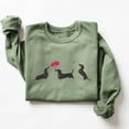 thumbnail image 2 of EMBROIDERED Dachshund Sweatshirt, Valentines Day Doxie Sweater, Wiener Dog Mom Gifts, Sausage Dog, Hearts and Dachshunds, Doxie Mom Shirt, 2 of 5