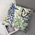 thumbnail image 7 of nygtbtfer  Purple Lavender Flower Pillow Covers  Set of 2 Vintage Spring Floral Decorative Pillows Case Polyester Linen Outdoor Cushion Covers for Couch Sofa Bed Home Deco White, 7 of 7