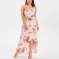 thumbnail image 3 of OUSITAID Plus Size Femmes Casual Manches Boho Fleur Imprimé Longue Robe, 3 of 6
