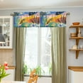 thumbnail image 3 of Yayeee Kitchen Valance Rod Pocket 54" x 18" Living Room Window Curtain, Colorful Landscape, 3 of 6