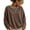 Brown #067, variant on V Neck Sweatshirt for Women Casual Long Sleeve Relaxed Fit Soft Knit Pullover Lightweight Everyday Top